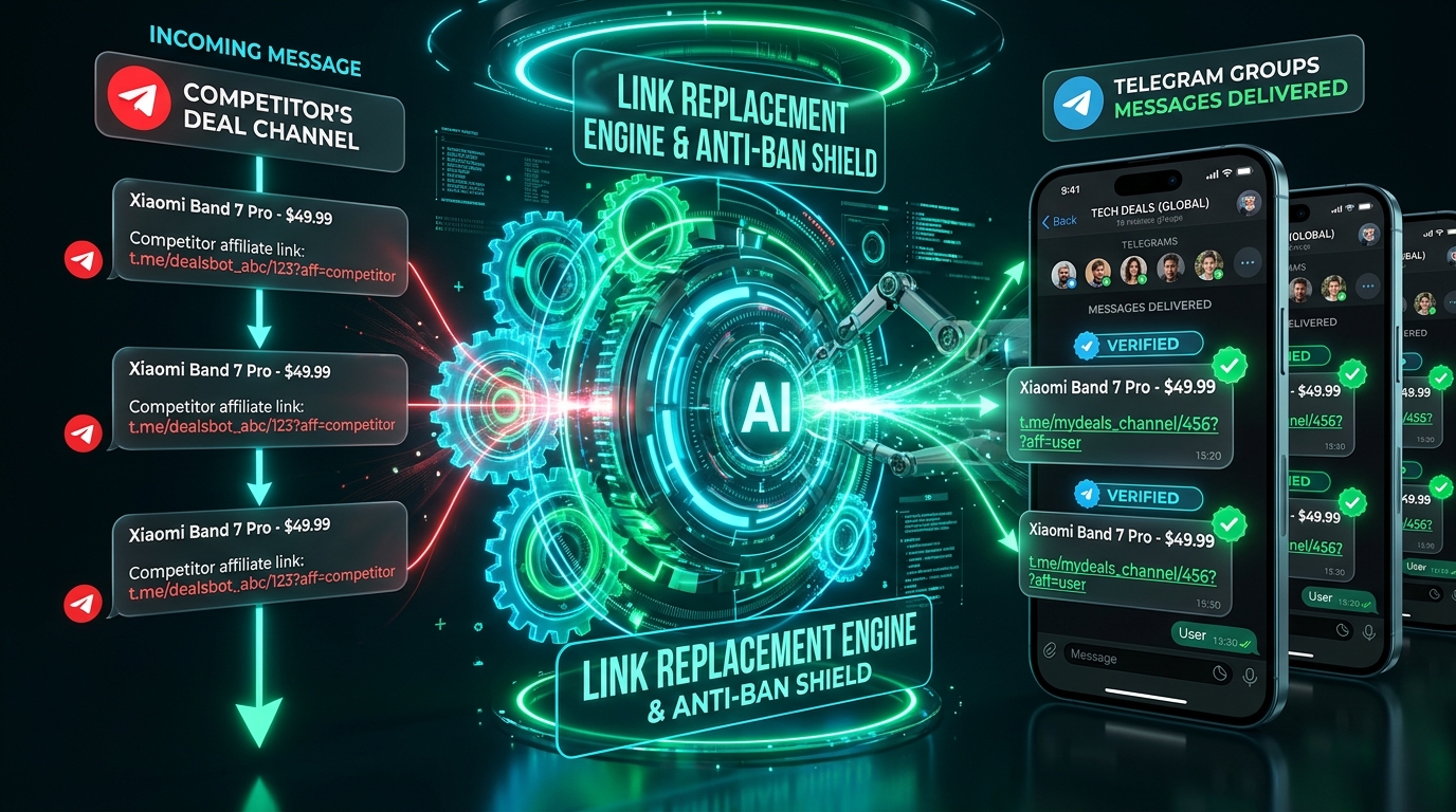 Motor de Espelhamento Automático e Troca Instantânea de Links com Escudo Anti-Ban